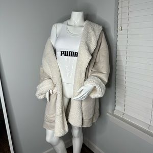 Shein Faux Suede and Teddy Coat - Large Pockets in 3XL